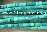 CTB801 15.5 inches 1mm tube turquoise beads wholesale