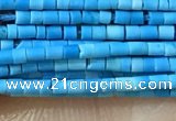 CTB803 15.5 inches 1mm tube turquoise beads wholesale