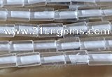 CTB810 15.5 inches 2*4mm tube white crystal beads wholesale