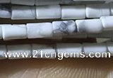 CTB811 15.5 inches 2*4mm tube white howlite beads wholesale