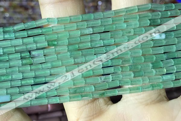 CTB813 15.5 inches 2*4mm tube green aventurine beads wholesale