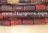 CTB815 15.5 inches 2*4mm tube red jasper beads wholesale