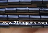 CTB819 15.5 inches 2*4mm tube black agate beads wholesale