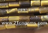 CTB823 15.5 inches 2*4mm tube yellow tiger eye beads wholesale