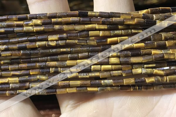 CTB823 15.5 inches 2*4mm tube yellow tiger eye beads wholesale