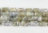 CTB870 13*25mm - 14*19mm faceted tube gemstone beads