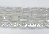 CTB875 13*25mm - 14*19mm faceted tube yellow white crystal beads