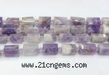 CTB887 15.5 inches 13*25mm - 14*19mm faceted tube lavender amethyst beads