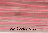 CTB969 15 inches 2*4mm tube rose quartz beads