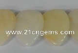 CTD03 Top drilled 22*30mm flat teardrop yellow aventurine beads