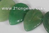 CTD04 Top drilled 22*30mm flat teardrop green aventurine beads