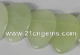 CTD05 Top drilled 22*30mm flat teardrop New jade beads