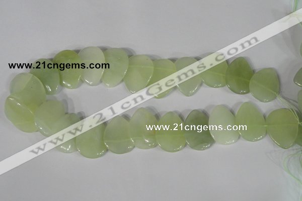 CTD05 Top drilled 22*30mm flat teardrop New jade beads