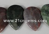 CTD07 Top drilled 22*30mm flat teardrop Indian agate beads