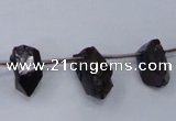 CTD1106 Top drilled 6*15mm - 8*18mm nuggets plated quartz beads