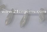 CTD1132 Top drilled 4*12mm - 6*20mm nuggets plated quartz beads