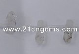 CTD1137 Top drilled 6*15mm - 8*20mm nuggets white crystal beads