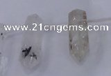 CTD1138 Top drilled 8*20mm - 10*30mm nuggets white crystal beads