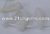 CTD1142 Top drilled 8*25mm - 10*30mm nuggets white crystal beads
