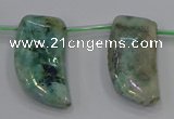 CTD1188 Top drilled 15*30mm - 16*32mm horn plated quartz beads