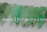 CTD1200 Top drilled 6*15mm - 7*40mm sticks Australia chrysoprase beads