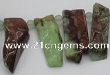 CTD1205 Top drilled 5*20mm - 10*40mm sticks Australia chrysoprase beads