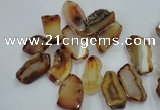 CTD1500 Top drilled 10*20mm - 15*30mm freeform agate slab beads