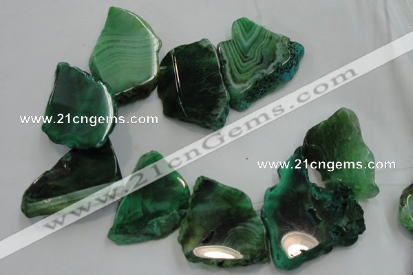 CTD1503 Top drilled 20*40mm - 25*50mm freeform agate slab beads