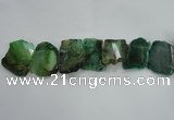 CTD1506 Top drilled 30*40mm - 40*50mm freeform agate slab beads