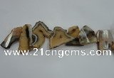 CTD1508 Top drilled 30*45mm - 40*60mm freeform agate slab beads