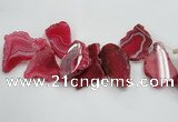 CTD1511 Top drilled 30*50mm - 40*65mm freeform agate slab beads