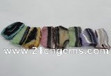 CTD1514 Top drilled 35*50mm - 40*55mm freeform agate slab beads