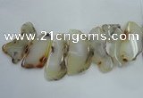 CTD1516 Top drilled 30*50mm - 45*65mm freeform agate slab beads