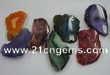 CTD1517 Top drilled 40*50mm - 45*70mm freeform agate slab beads