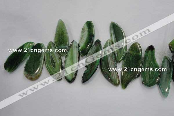 CTD1520 Top drilled 20*45mm - 30*55mm freeform agate slab beads