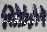 CTD1522 Top drilled 20*65mm - 25*80mm freeform agate slab beads