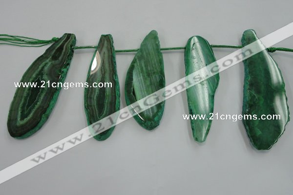 CTD1526 Top drilled 30*65mm - 35*80mm freeform agate slab beads