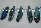 CTD1527 Top drilled 30*50mm - 35*75mm freeform agate slab beads