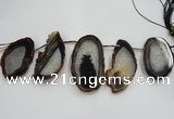 CTD1531 Top drilled 30*55mm - 40*65mm freeform agate slab beads