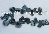 CTD1558 Top drilled 18*25mm - 30*45mm freeform blue lace agate slab beads