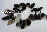 CTD1563 Top drilled 20*30mm - 30*50mm freeform agate slab beads