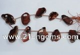 CTD1565 Top drilled 30*45mm - 35*60mm freeform agate slab beads