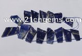 CTD1582 Top drilled 20*35mm - 30*50mm freeform lapis lzuli beads