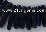 CTD1584 Top drilled 7*12mm - 8*45mm sticks lapis lazuli beads