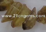 CTD1671 Top drilled 10*20mm - 15*35mm sticks lemon quartz beads