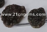 CTD1673 Top drilled 18*25mm - 25*35mm freeform druzy agate beads