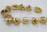 CTD1681 Top drilled 15*25mm - 30*35mm nuggets druzy agate beads