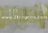 CTD1690 Top drilled 5*15mm - 7*35mm sticks dyed white crystal beads