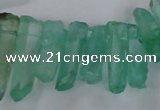 CTD1695 Top drilled 5*15mm - 7*35mm sticks dyed white crystal beads