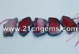 CTD1742 Top drilled 25*35mm - 35*50mm freeform agate slab beads